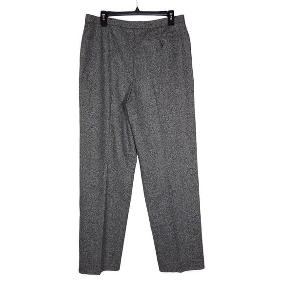 Isabella Bird Womens Dress Pants 14 Gray Straight Wool Ankle High Rise Pleated - Picture 5 of 10